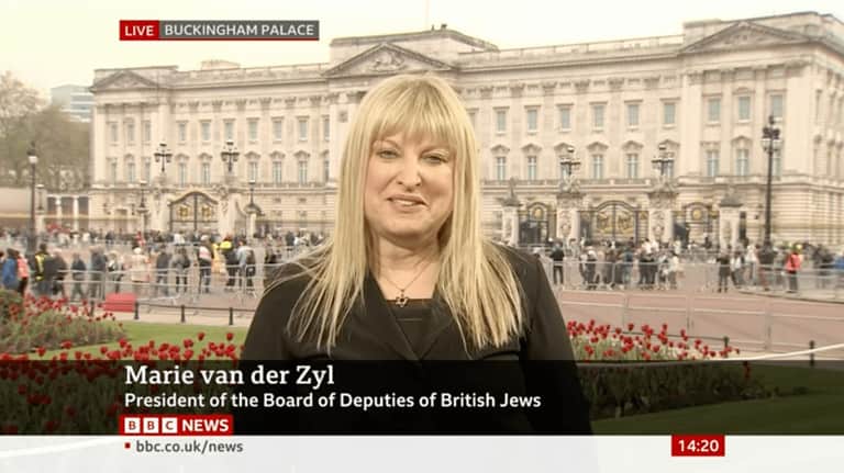 Marie van der Zyl speaking to BBC News